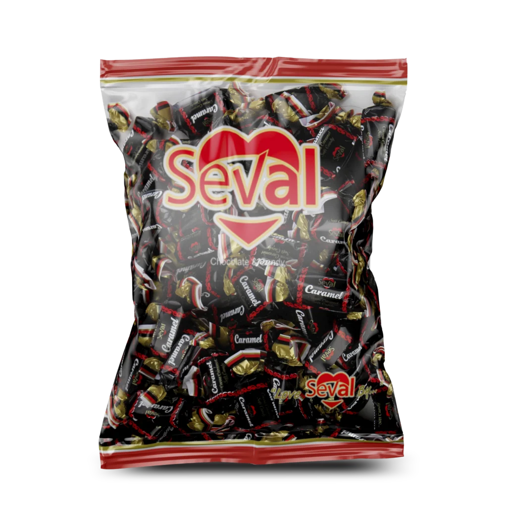 Seval Caramel Toffee bag packaging