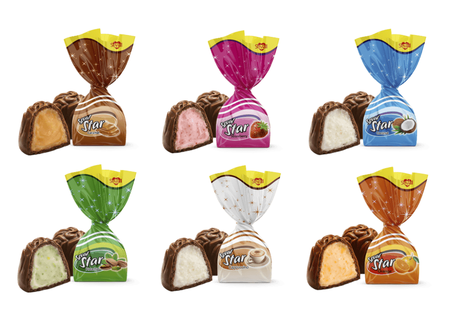 Seval Star chocolate product packaging