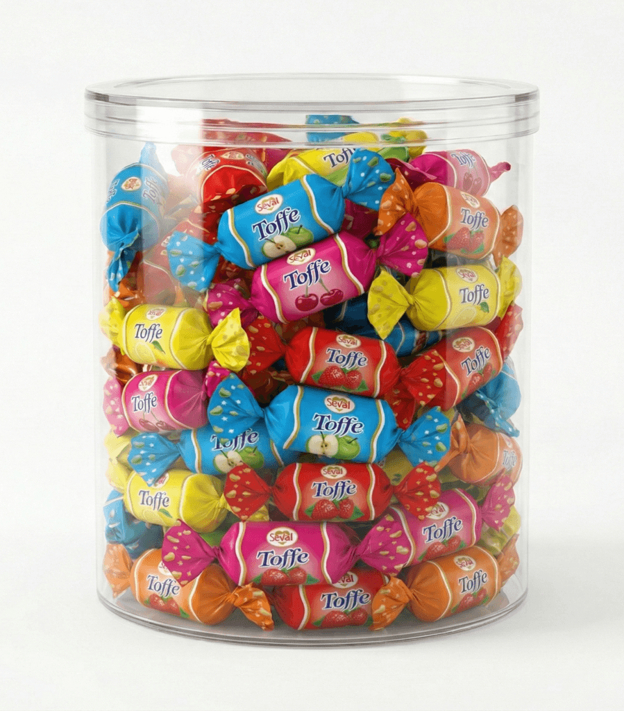 Seval Toffee PVC jar packaging